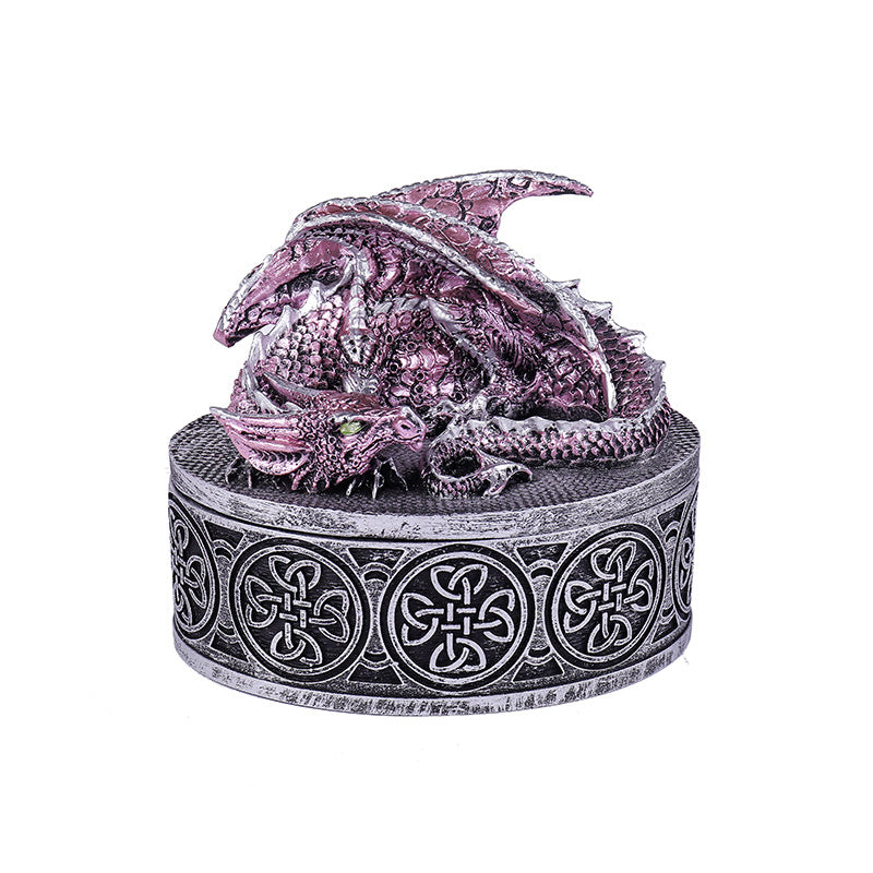 Vintage Creative Dragon Resin Craft Jewelry Box