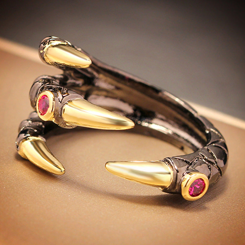 Fashion European and American Dragon Claw Ring Leading Jewelry