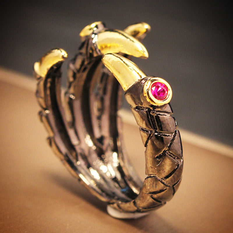 Fashion European and American Dragon Claw Ring Leading Jewelry