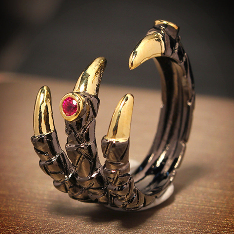 Fashion European and American Dragon Claw Ring Leading Jewelry