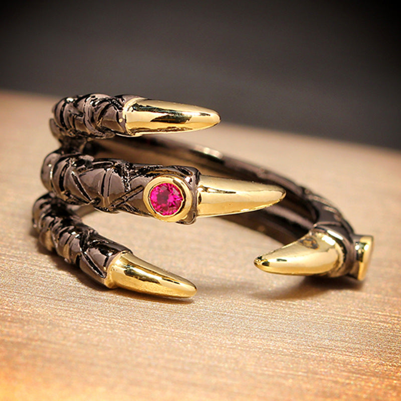 Fashion European and American Dragon Claw Ring Leading Jewelry