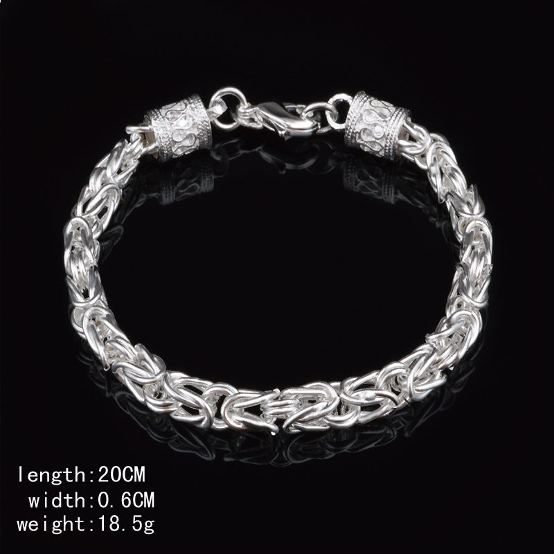 Fashion Silver Plated New Dragon Head Bracelet Foreign Jewelry