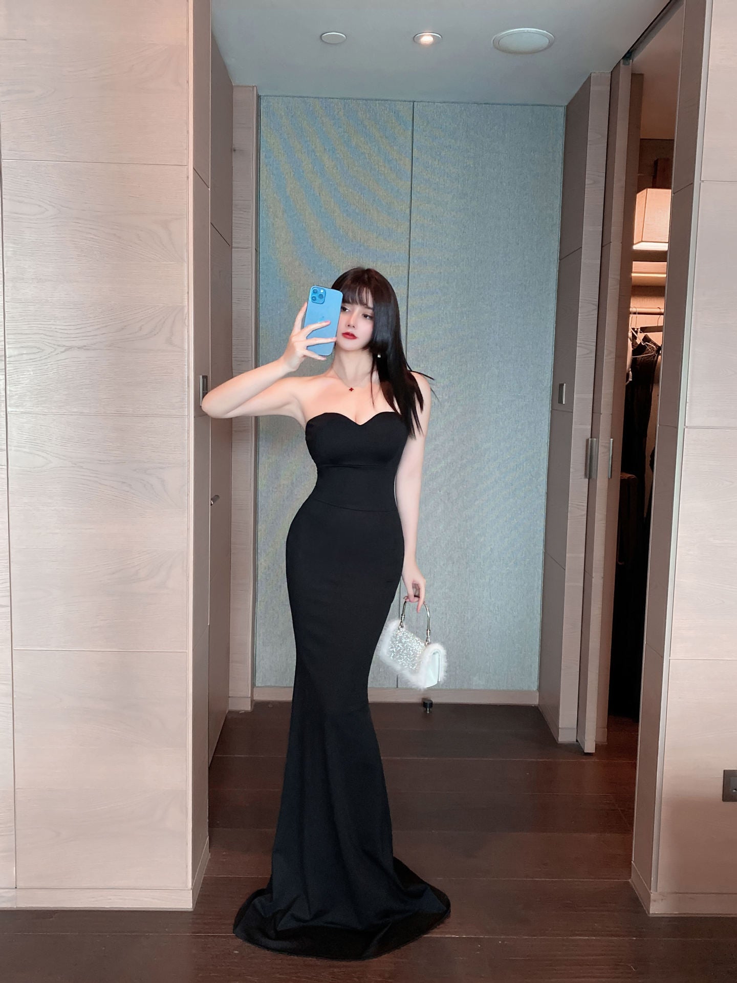 Sexy Slim Hip Elegant Lady Tube Top Evening Dress