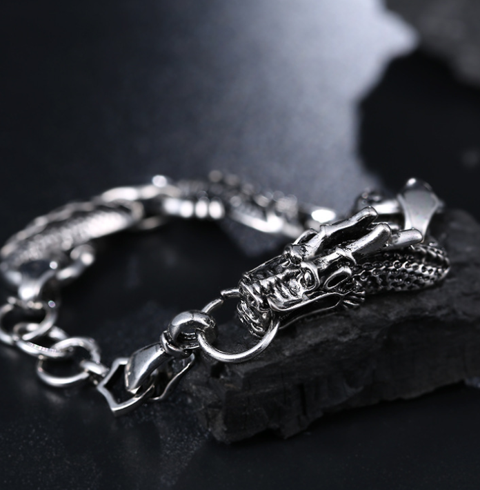 New ethnic style men's zodiac dragon bracelets Domineering personality tide men's jewelry