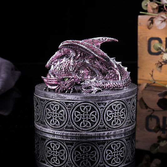 Vintage Creative Dragon Resin Craft Jewelry Box