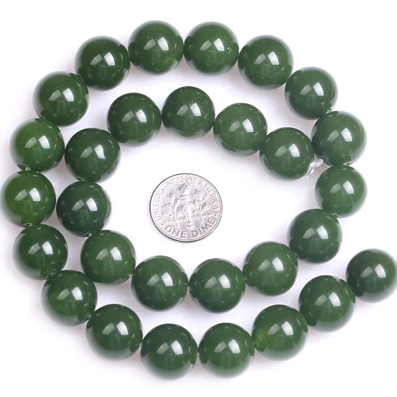 Natural Stone Green Taiwan Jades Round Bead For Jewelry Making Strand 15 inch DIY Bracelet Necklace Jewelry Loose Beads 6mm 8mm