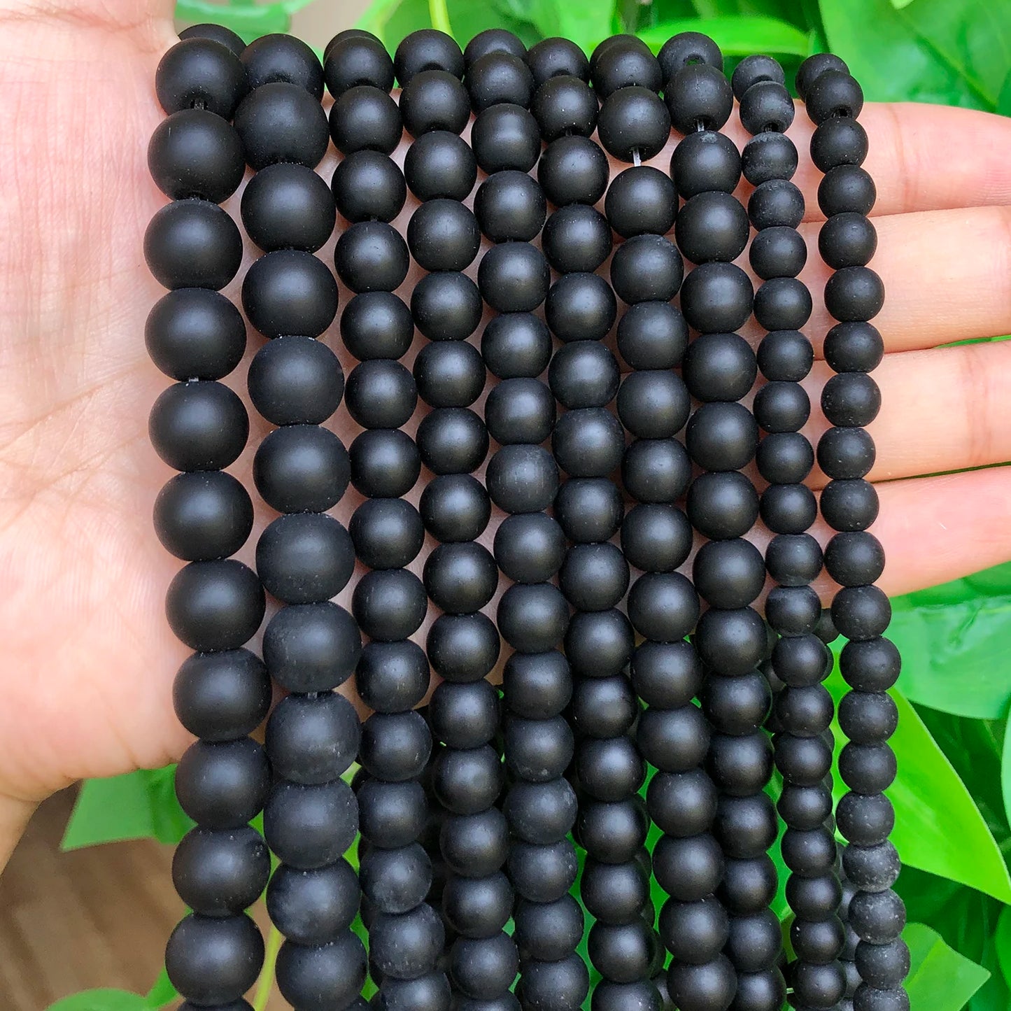 Natural Stone Black Matte Onyx Agates Round Beads Frost Dull Polish Agat Beads for Jewelry Making 15.5 inches 4 6 8 10 12mm