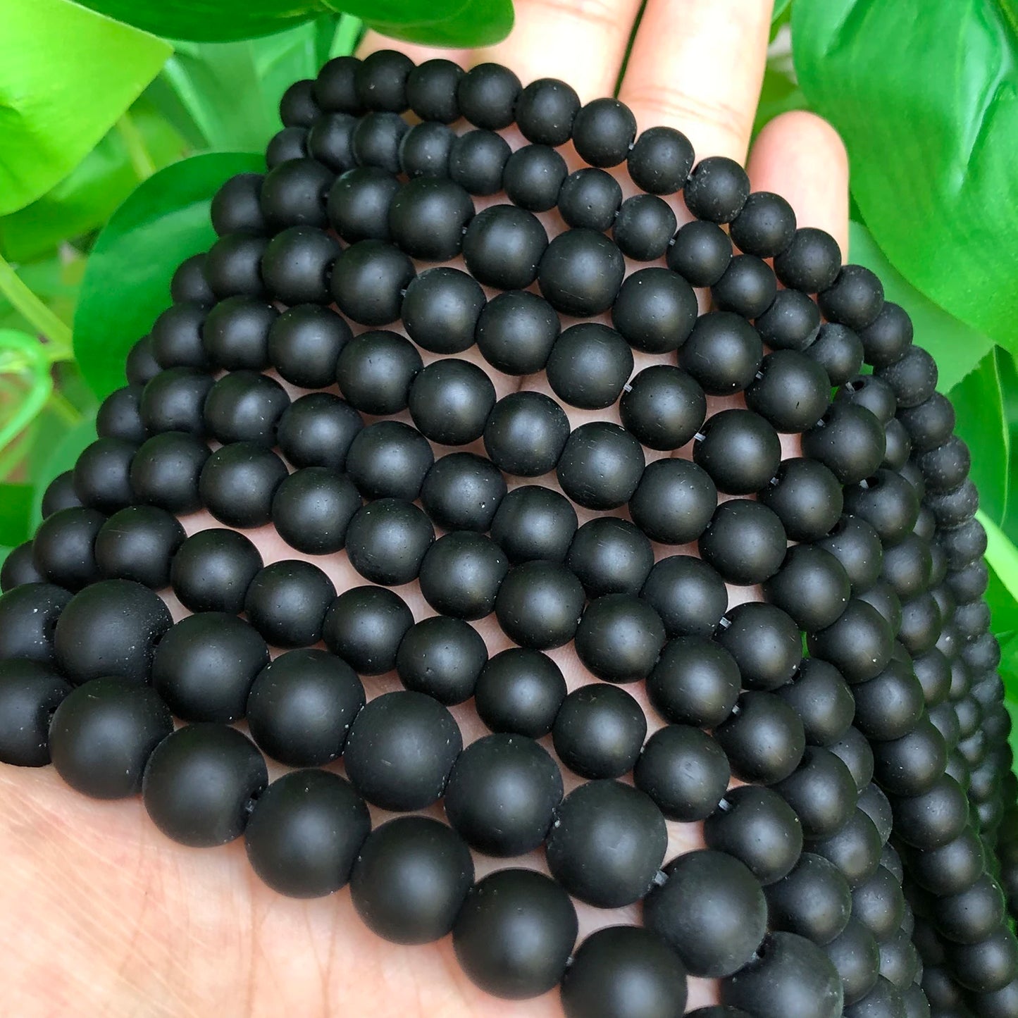 Natural Stone Black Matte Onyx Agates Round Beads Frost Dull Polish Agat Beads for Jewelry Making 15.5 inches 4 6 8 10 12mm