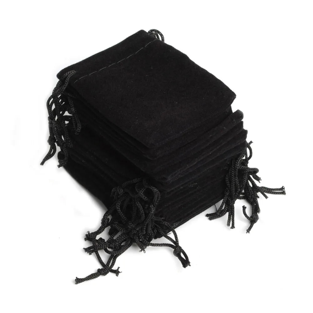 100Pcs 5x7cm Velvet Drawstring Pouch Bag Jewelry Bag Christmas Wedding Gift Bags Pouches Jewelry Packaging sachet bonbon zakjes