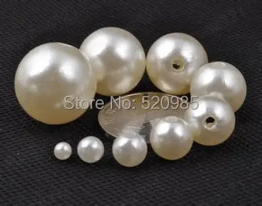 AAAAA Quality ! 3-30mm Ivory Imitation pearl Beads ,Acrylic Plastic Smooth Round Ball Spacer Beads For Jewelry Making APB01