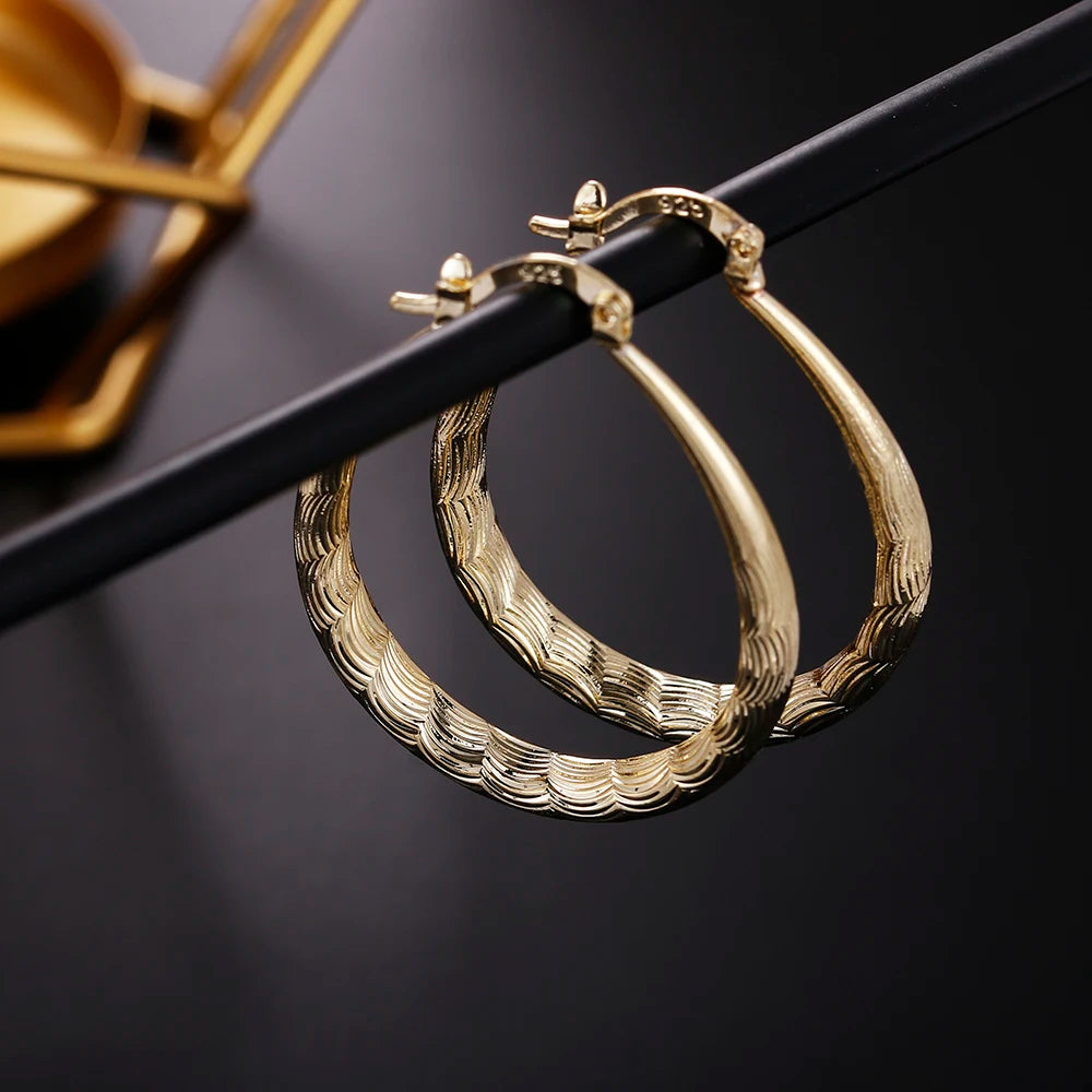 925wedding silver color earrings for lady women gold color wedding gift lady hot fashion jewelry high quality factory price E295