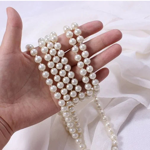 2024 New Fashion Women Jewelry Pearl Bead Necklace Long Sweater Chain Necklace For Women Dress Accessories Gift For Girl Mother