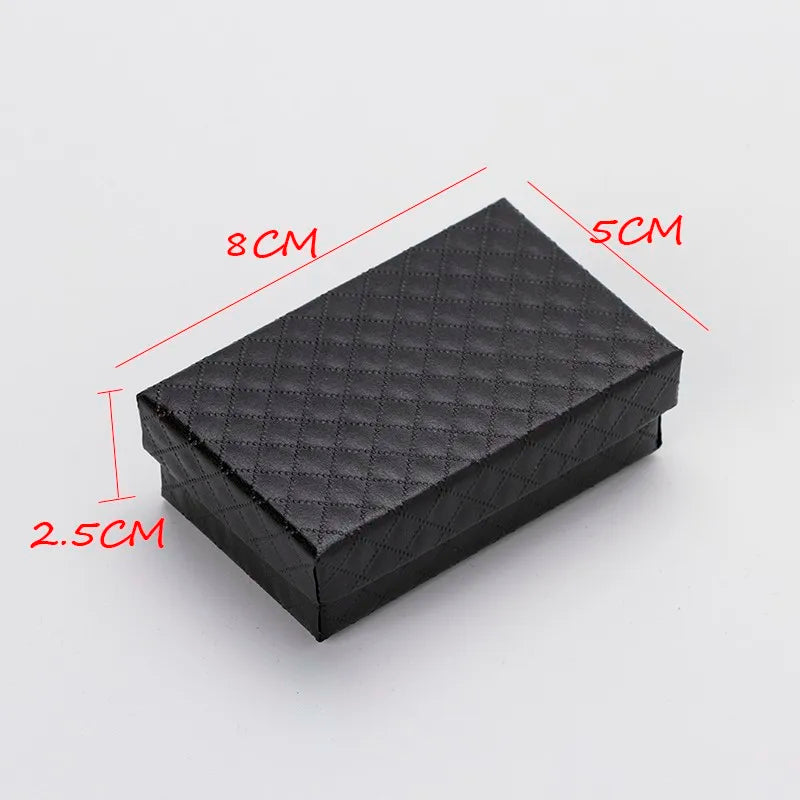 32pcs Jewelry Box 8x5CM Necklace Ring Box for Jewelry Multi Colors  Jewelry Packaging Gift Boxes Earring Display Black Sponge