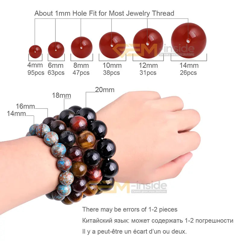 Natural Gems Stone Dark Red Garnet Round Beads For Jewelry Making Strand 15 " DIY Bracelet Necklace 6mmm 8mm 10mm