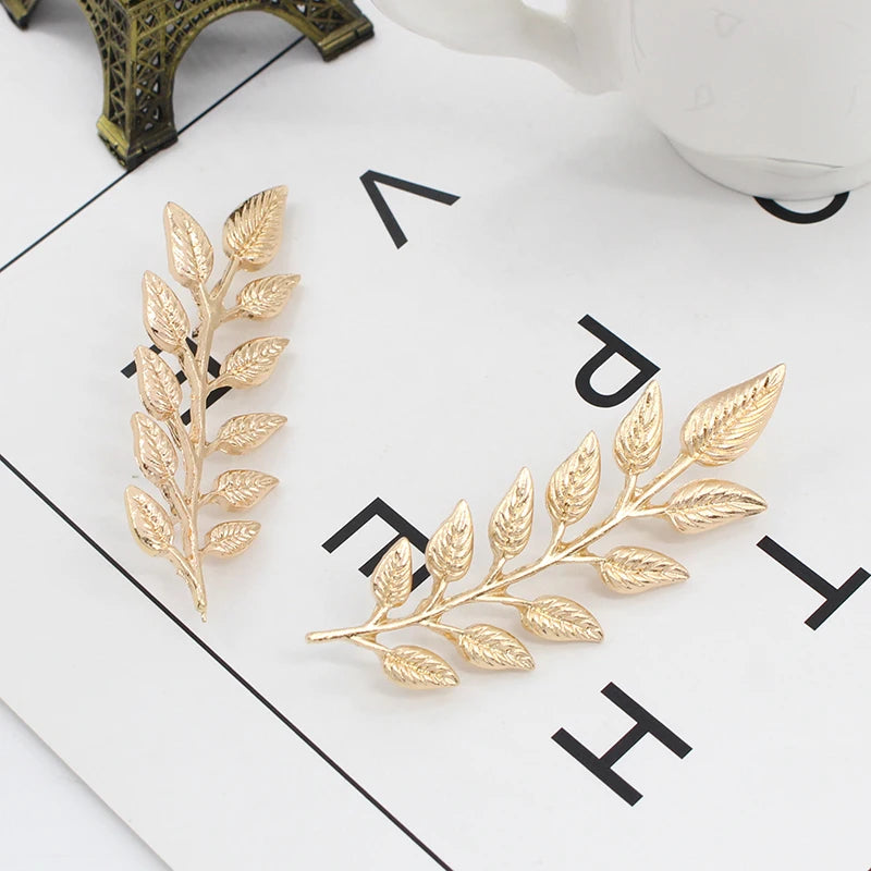 1Pair Trendy Tree Leaf Brooch For Women Men Exquisite Leaves Female Brooches Collar Needle Party Jewelry Accessories Gifts