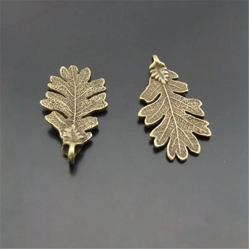 10pcs/pack Antique bronze alloy daisy leaf Necklace pandent Vintage Jewelry Findings Handmade Crafts Bracelet Dec  01329 44*27mm