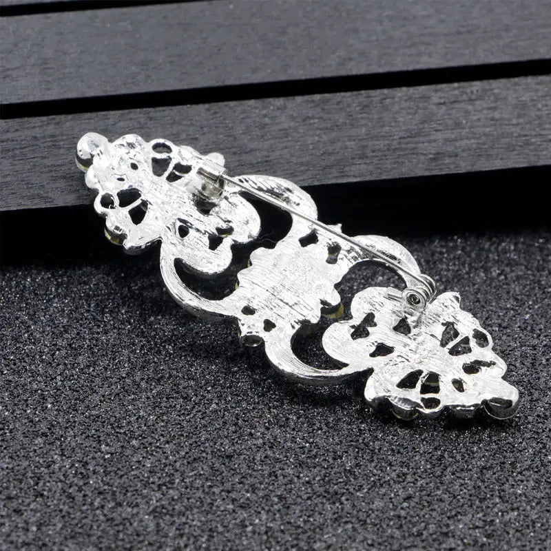 Big Flower Crystal Brooch Brooch Bridal Wedding Dress Costume Brooch Fashion Women Party Jewelry Accessories