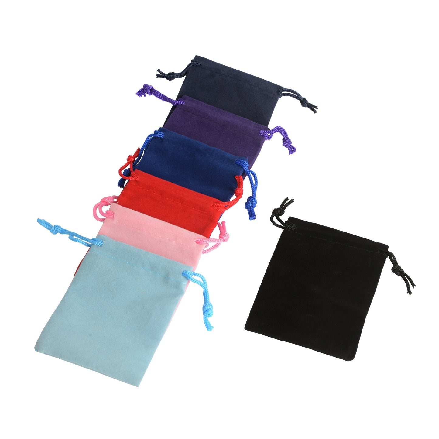 100Pcs 5x7cm Velvet Drawstring Pouch Bag Jewelry Bag Christmas Wedding Gift Bags Pouches Jewelry Packaging sachet bonbon zakjes