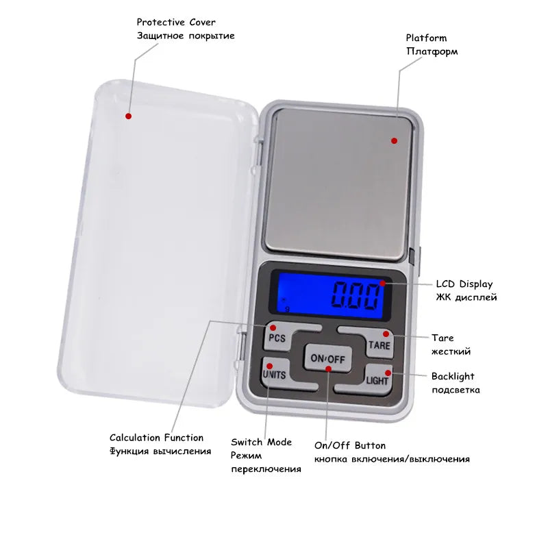 0.01g 500g Mini Electronic Scale Digital Scale Balance LCD With Retail Box Jewelry Portable Weight Scale 20% Off