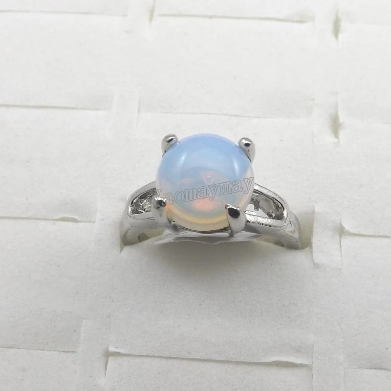 Natural Opal Stone Rings Fashion Jewelry Women's Ring Bague 50pcs Free Shipping