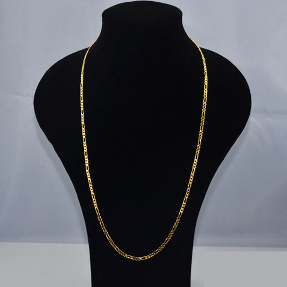 Anniyo Link Chain for Women 45cm/60cm Wholesale Gold Color Necklaces Jewelry Weeding Products,Valentine's day #0216