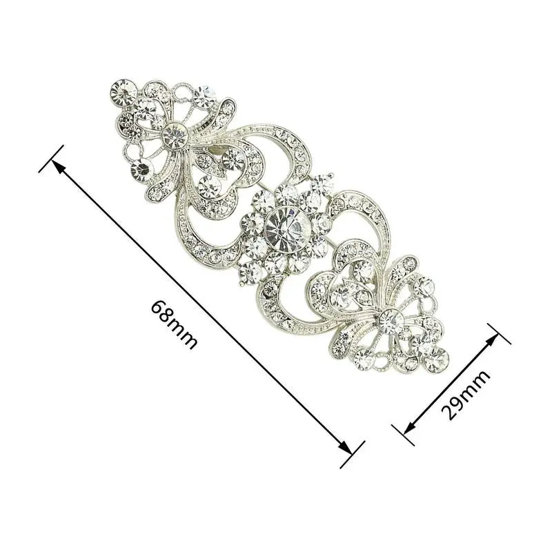 Big Flower Crystal Brooch Brooch Bridal Wedding Dress Costume Brooch Fashion Women Party Jewelry Accessories