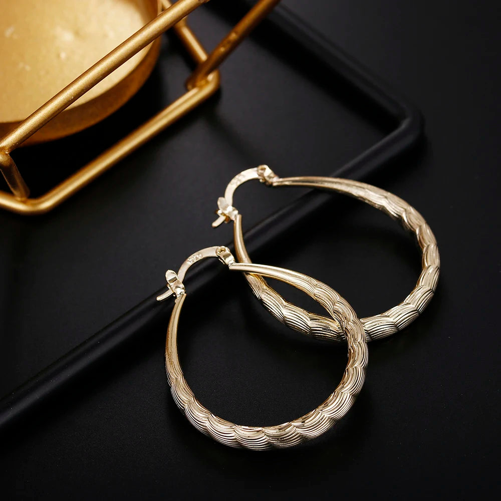 925wedding silver color earrings for lady women gold color wedding gift lady hot fashion jewelry high quality factory price E295