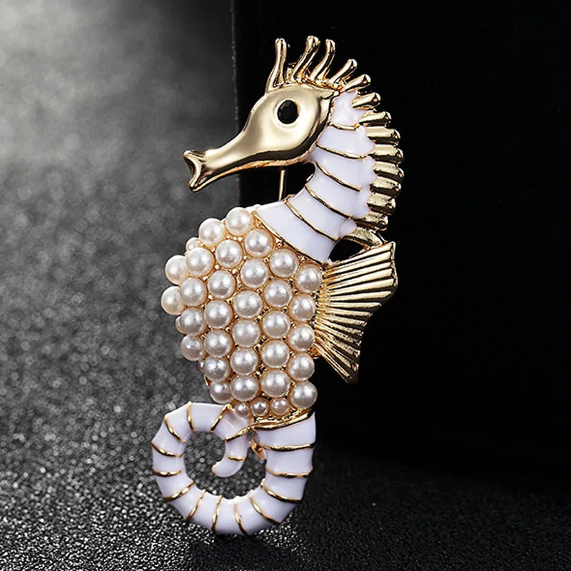 Sea Horse Brooches Wedding Broach Hijab Zlxgirl Pins Broches Vintage Jewelry Brooch Bouquet Relogio Feminino Esmalte De Unhas