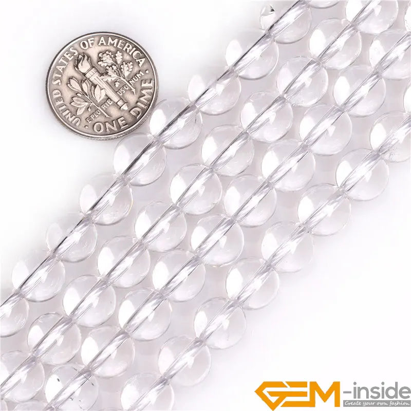 Natural Stone White Rock Clear Crystal Quartzs Round Beads For Jewelry Making Strand 15 inch DIY Bracelet Necklace 6mm 8mm