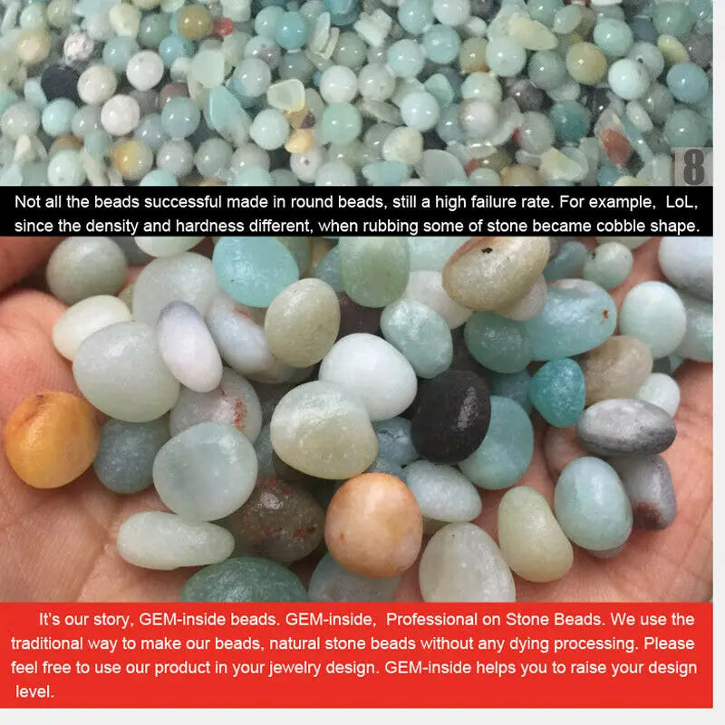 Natural Stone Multi-color Amazonite Round Beads For Jewelry Making 15" Gem Loose Beads DIY Bracelet Necklace Jewelry Beads