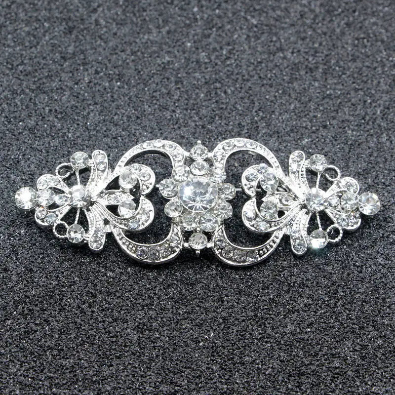 Big Flower Crystal Brooch Brooch Bridal Wedding Dress Costume Brooch Fashion Women Party Jewelry Accessories