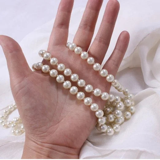 2024 New Fashion Women Jewelry Pearl Bead Necklace Long Sweater Chain Necklace For Women Dress Accessories Gift For Girl Mother