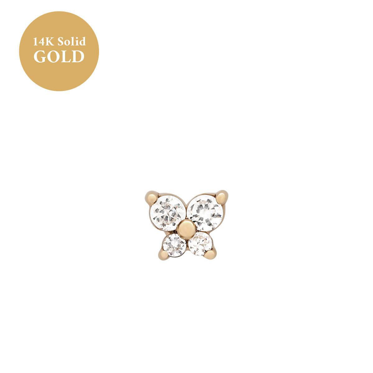 Fashion Jewelry Personality Fashion Screw Zircon Butterfly Studs