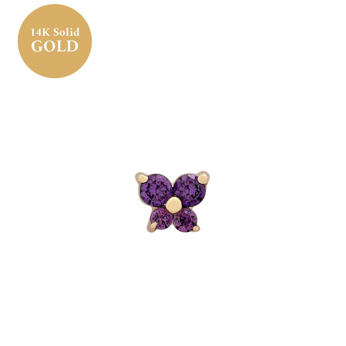 Fashion Jewelry Personality Fashion Screw Zircon Butterfly Studs