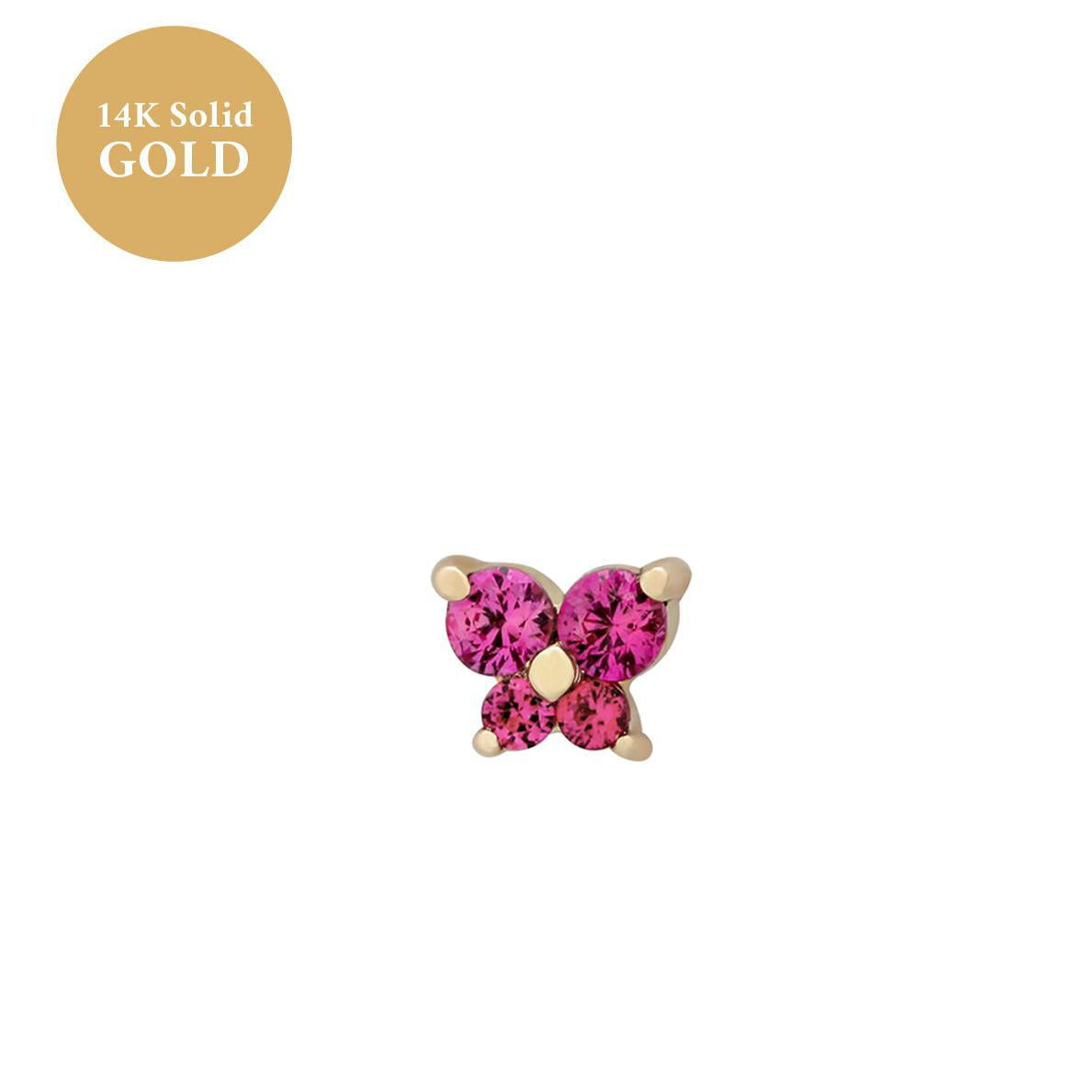 Fashion Jewelry Personality Fashion Screw Zircon Butterfly Studs