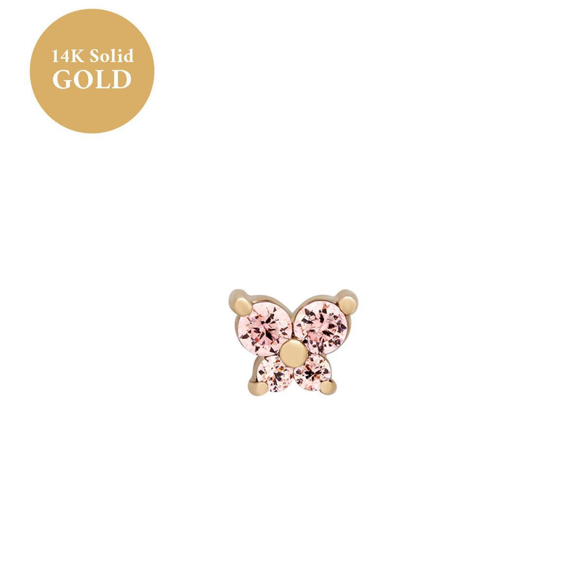 Fashion Jewelry Personality Fashion Screw Zircon Butterfly Studs