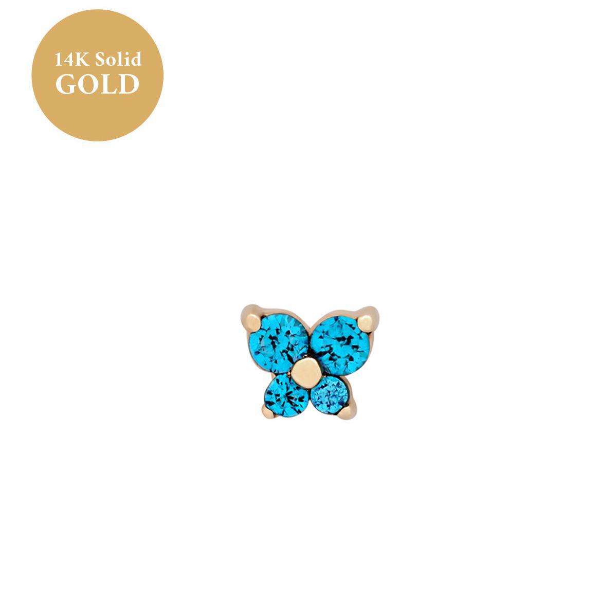 Fashion Jewelry Personality Fashion Screw Zircon Butterfly Studs