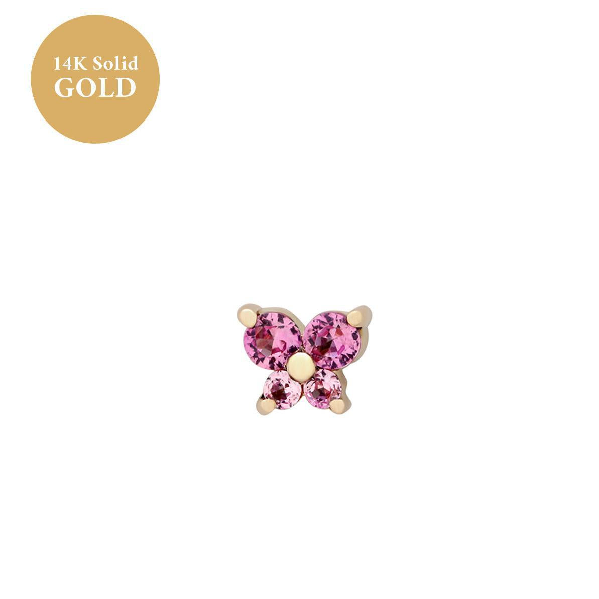 Fashion Jewelry Personality Fashion Screw Zircon Butterfly Studs