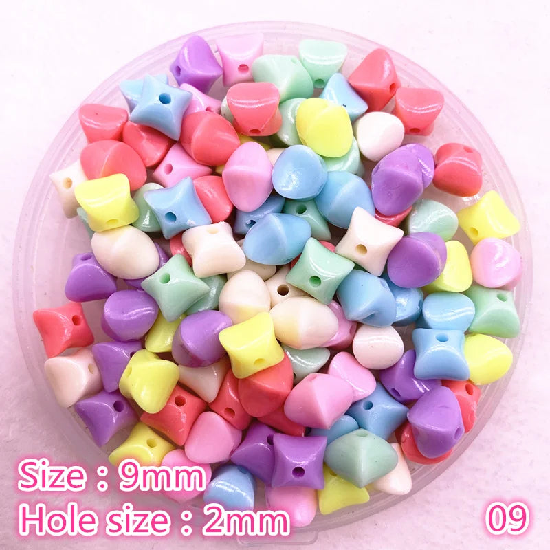 50pcs/lot Multicolour Acrylic Large Hole Beads for Children Children Beads for Jewelry Making DIY Handmade Bracelets Necklace