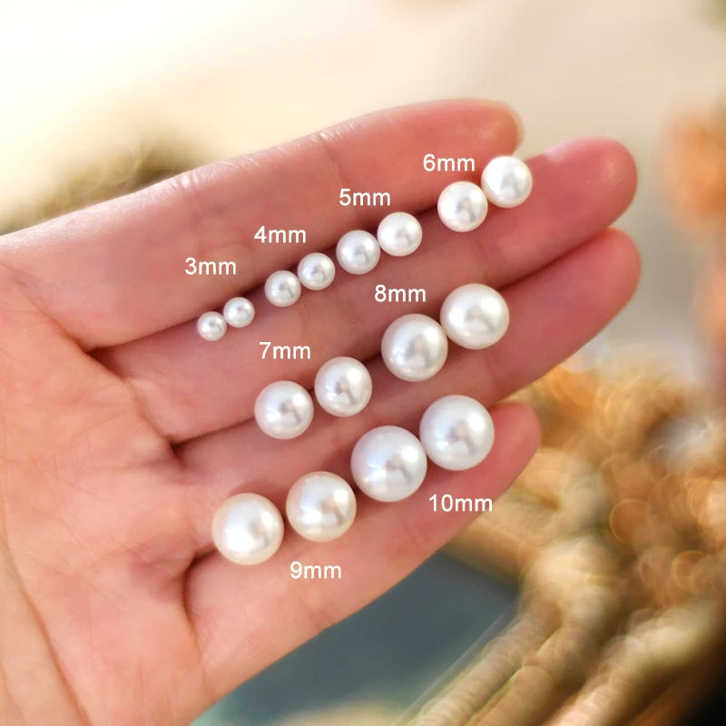 ASHIQI Natural Freshwater Pearl Stud Earrings for Women Real 925 Sterling Silver Jewelry Gift Wholesale