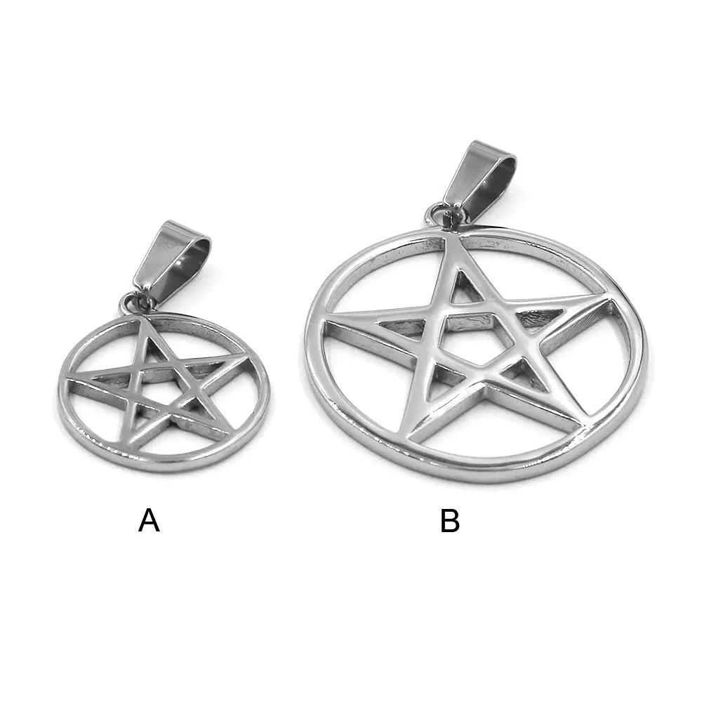 Pentagram Shield Pendant Stainless Steel Jewelry Fashion Viking Biker Pendant Wholesale SWP0298A