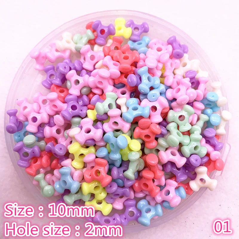 50pcs/lot Multicolour Acrylic Large Hole Beads for Children Children Beads for Jewelry Making DIY Handmade Bracelets Necklace