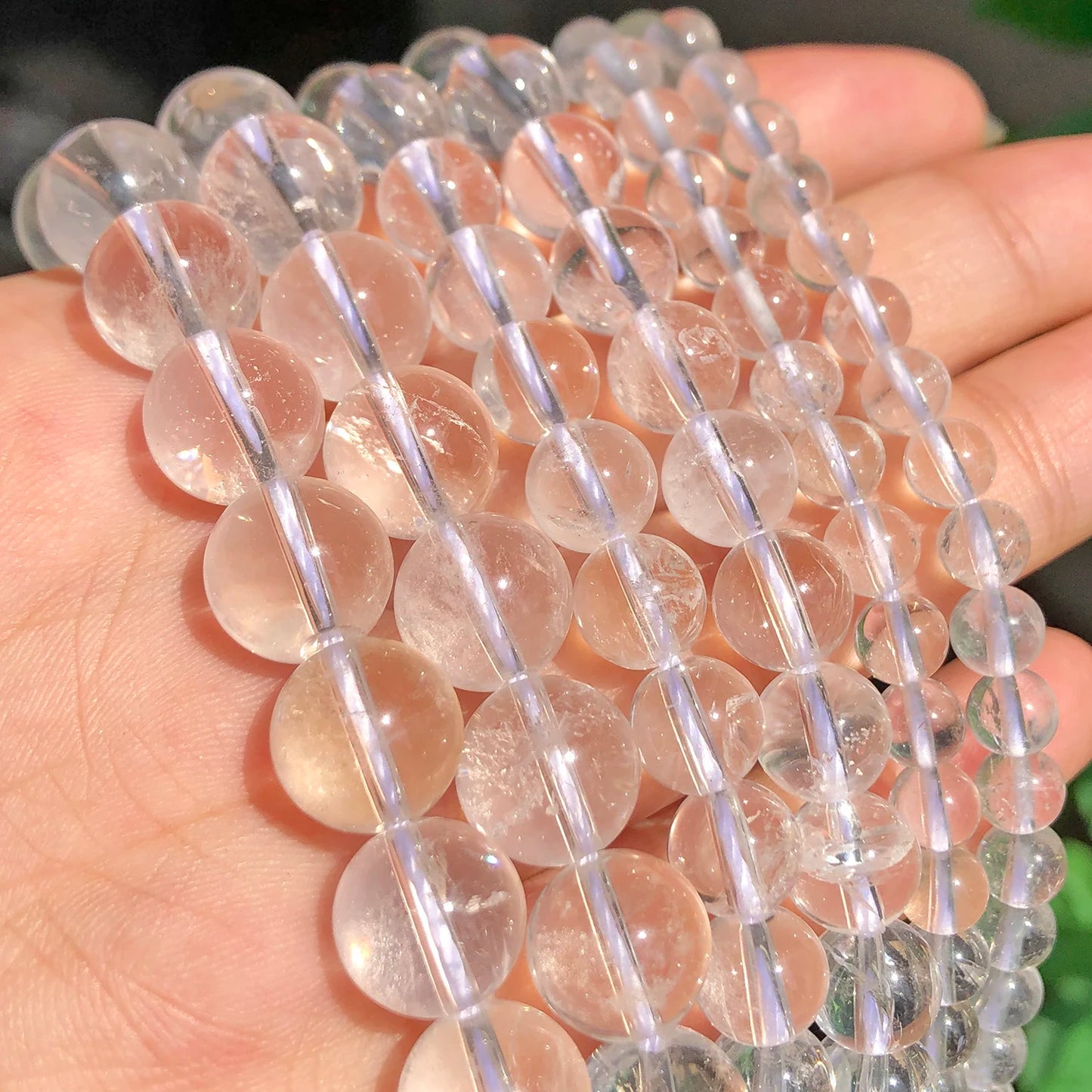 wholesale Natural Stone Beads Clear Quartz Round Loose Beads For Jewelry Making 15.5inch/strand Pick Size 4/6/8/10/12mm -F00102