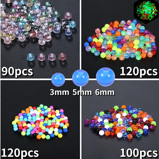 90-120pcs Colorful Acrylic Replacement Ball 3mm 5mm 6mm Tongue Piercing Balls Barbell Ear Eyebrow Piercing Ball Body Jewelry