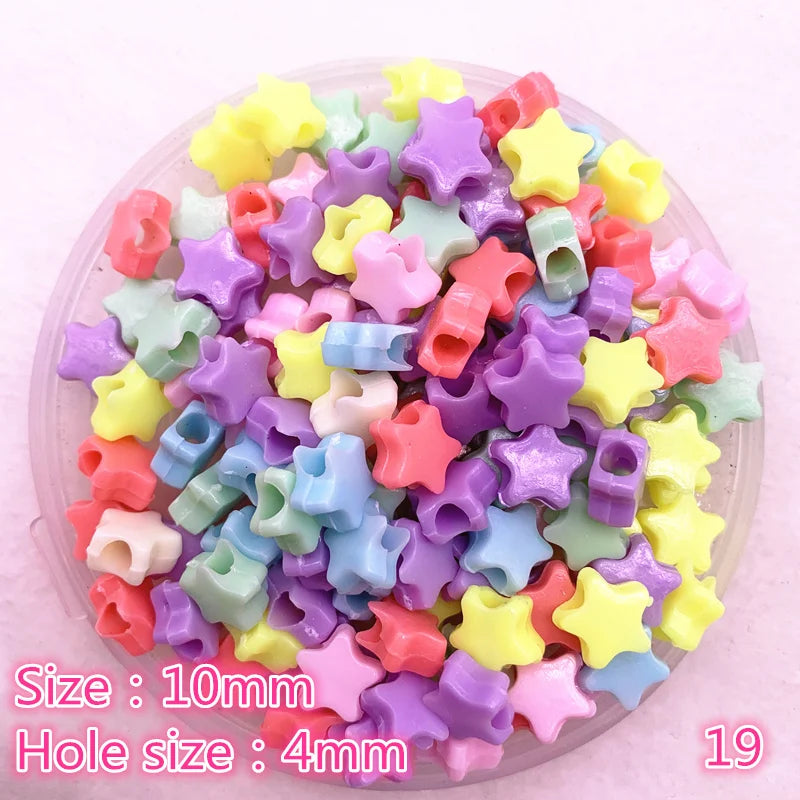 50pcs/lot Multicolour Acrylic Large Hole Beads for Children Children Beads for Jewelry Making DIY Handmade Bracelets Necklace