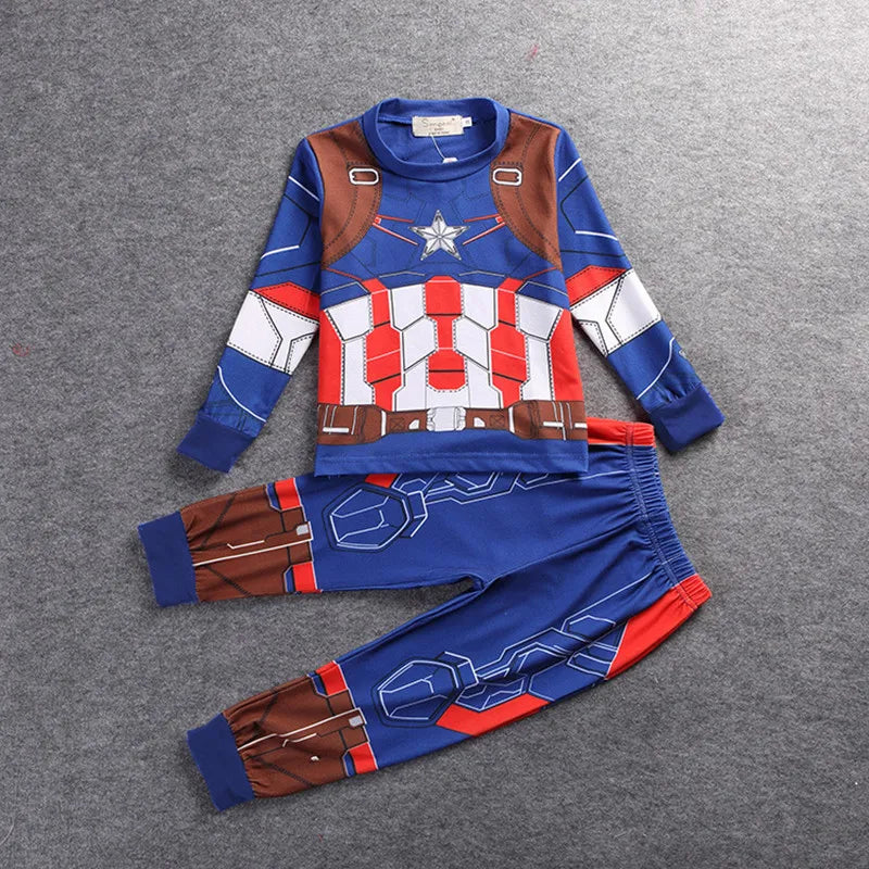 Kids pajamas children sleepwear baby pajamas sets Superhero Captain America boys pyjamas pijamas cotton nightwear