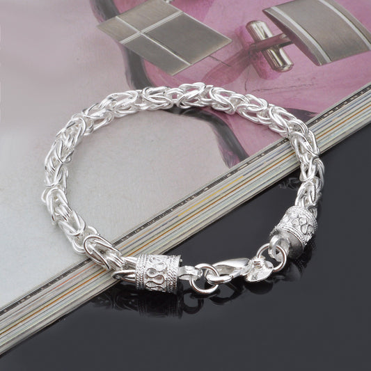 Fashion Silver Plated New Dragon Head Bracelet Foreign Jewelry