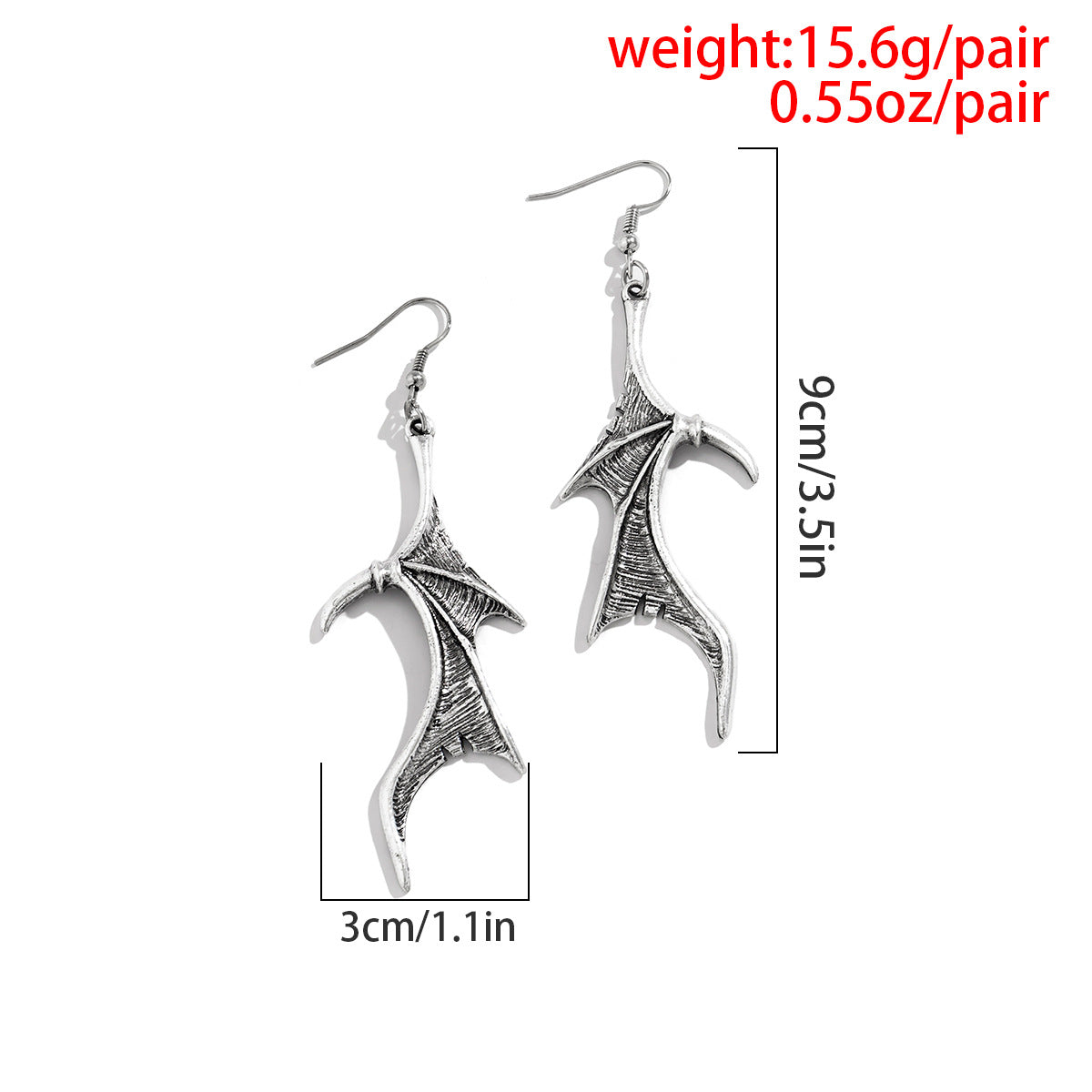 Jewelry Creative Personality Devil Dragon Wings Earrings