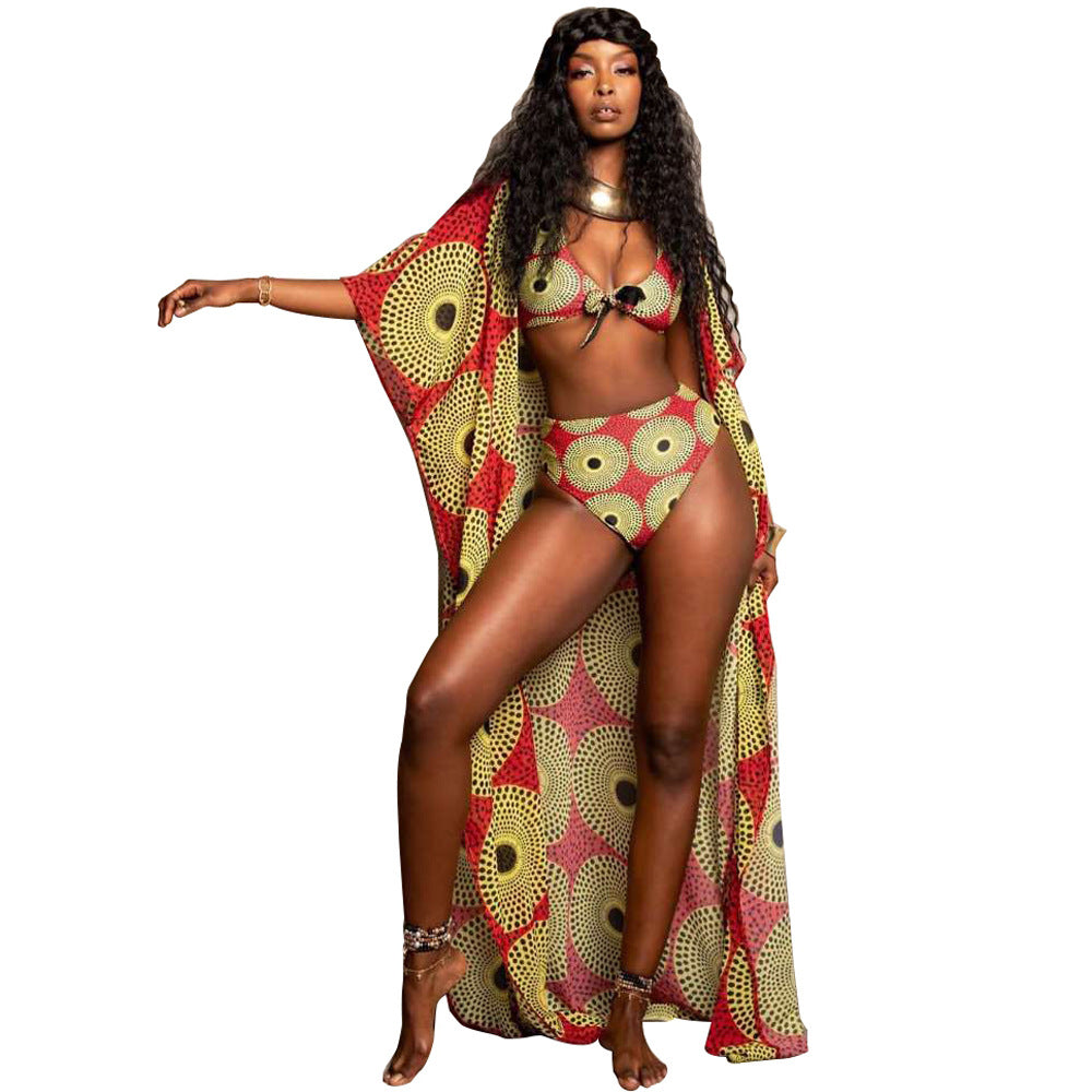 Female Digital Printing Swimwear Cover-up Suit