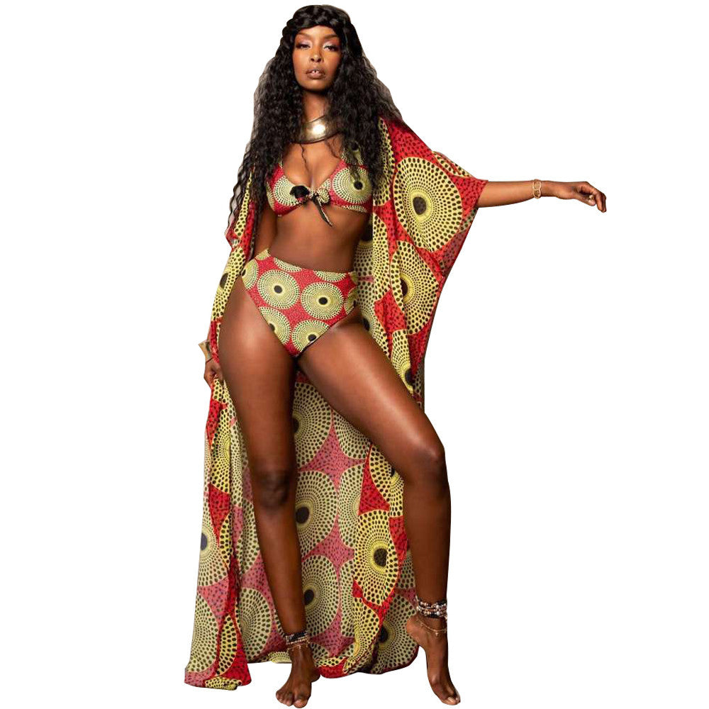 Female Digital Printing Swimwear Cover-up Suit